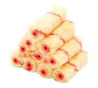 ProDec Lot de 10 mini-rouleaux tissés 100 mm poils longs pour finition lisse avec émulsions pro et particuliers sur murs intérieurs et plafonds