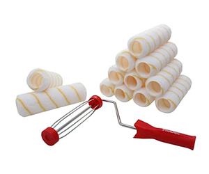 ProDec Lot de 13 articles, rouleaux 225 mm x 44 mm tissés haute performance et monture pour une finition lisse avec émulsions pro et particuliers sur murs intérieurs et plafonds