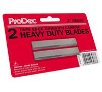 ProDec Lot de 2 lames pour grattoir double tranchant robuste en carbure de tungstène coulé
