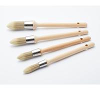 ProDec Lot de 4 pinceaux à rechampir arrondis Professionnels, Fibres synthétiques, pour fenêtres à Guillotine, linteaux, Surfaces arrondies, moulées ou profilées, Peinture Brillante ou satinée