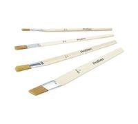 ProDec Lot de 4 pinceaux Plats à tête inclinée, 6 mm, 12 mm, 19 mm, 25 mm