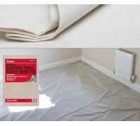 ProDec Lot de 5 bâches de protection 3,6 m x 2,7 m pour les travaux de peinture, protection des moquettes, lavables, bâches robustes pour protéger le mobilier
