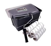 ProDec Lot de 7 Rouleaux de Peinture en Microfibre 22,9 x 4,4 cm, Cadre et cuillère de 15 litres pour Peinture avec émulsion peintures sur Murs intérieurs et plafonds