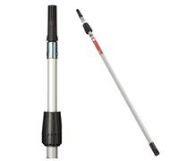 ProDec Manche télescopique 1,2-2,1 m en aluminium pour montures de rouleau, fermeture quart de tour, compatible avec les montures à visser et à emboîter