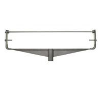 ProDec Monture 375 mm en aluminium coulé double branche avec raccord vissé pour manche télescopique, raccords divers pour rouleaux, barre sur toute la largeur et goupilles