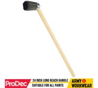 ProDec Pinceau Peinture Tête Ronde 2" Manche Bois 24" Fixé Trade