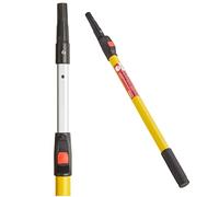 ProDec Poteau d'extension en fibre de verre et aluminium de 0,6 à 1,2 m pour cadres de rouleau de peinture, offre une portée étendue compatible avec les cadres à vis et poussoirs, poteau professionnel