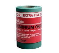 ProDec Rouleau de 5 m de papier abrasif verte, oxyde d’aluminium, grain 240 extra fin pour poncer bois, peinture, joints, métal et plus, papier abrasif compatible avec les ponceuses électriques