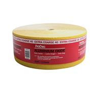 ProDec Rouleau de 50 m de papier abrasif jaune | oxyde d'aluminium grain 40 extra grossier, ponçage bois, peinture, métal, compatible ponceuses électriques