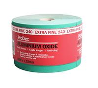 ProDec Rouleau de 50 m de papier abrasif verte, oxyde d’aluminium - joints | grain 240 extra fin pour poncer bois, peinture - métal et plus, papier abrasif compatible avec les ponceuses électriques