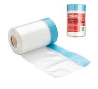ProDec Rouleau de film de protection 55 cm x 25 m avec adhésif de masquage