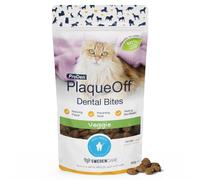 ProDen PlaqueOff 60 g bouchées au goût de légumes pour Chats - Aide à éliminer Le tartre, Combat la Mauvaise haleine et favorise l'hygiène Dentaire