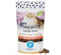 ProDen PlaqueOff 60 g bouchées au goût de Saumon pour Chats - Aide à éliminer Le tartre, Combat la Mauvaise haleine et favorise l'hygiène Dentaire
