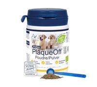 ProDen PlaqueOff Poudre pour Chiens et Chats, Éliminateur de Tartre et Mauvais Souffle, Nettoyant Dentaire 100 % Naturel et Éliminateur de Plaque, 60 g