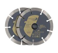 PRODIAMANT Disque à tronçonner diamanté - Béton, pierre, brique, universel Lame de scie pour coupe à sec et coupe humide (2x 125mm)