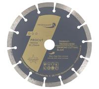PRODIAMANT Disque Diamant Universel 180 mm x 22,23 mm - Coupe Béton, Pierre, Brique - Segment 10 mm