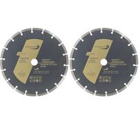 PRODIAMANT Disque diamant universel 230 x 22,2 mm Béton, pierre, brique 230mm Disque diamant 7mm Segment (Lot de 2)