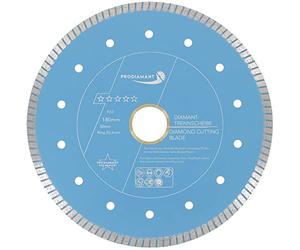 PRODIAMANT F33 disque diamant Turbo Ø 180 mm x 30/25,4 mm - pour coupe précise de carrelage, céramique, granit et pierre, pour scie à eau.