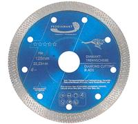 PRODIAMANT F50 Disque à tronçonner diamant professionnel carrelage/grès fin 125 mm x 22,23 mm - extra fin, pour plaques jusqu’à 20 mm