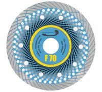 PRODIAMANT F70 disque à tronçonner diamanté professionnel 125 mm 22,23 mm - pour grès cérame, coupe à sec des dalles de terrasse et carrelage, pour meuleuses d'angle