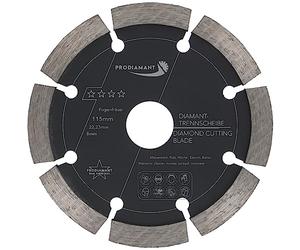 PRODIAMANT Fraises à joints ø 115 mm x 22,23 mm - largeur 8mm, pour mortier, béton, maçonnerie et enduit, 10mm Segment, diamanté qualité professionnelle, pour meuleuses d'angle