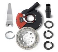 PRODIAMANT Kit capot d’aspiration avec brosses pour meuleuse d’angle, avec meule diamantée 125 mm pour béton - travail sans poussière.