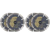 PRODIAMANT Lot de 4 disques à tronçonner diamantés universels 125 x 22,2 mm Béton, pierre, brique 125mm Disque diamant 10mm Segment