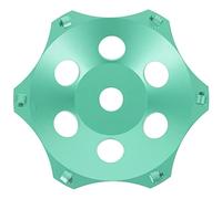 PRODIAMANT Profi PKD meule boisseau diamantée 180 mm admission 22 mm Meule boisseau diamantée 6 segments PDX829.793 180mm, pour adhésifs, peintures, revêtements et époxy.