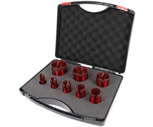 PRODIAMANT Speedmaster Set 8 pièces diamant sec Foret à carrelage M14 ø 20mm 25 mm, 32 mm, 35 mm, 40 mm, 50 mm, 60 mm, 68 mm