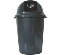 PRODIFA Poubelle A Retour Automatique Push Gris Mat 80L