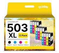 Prodoki 503XL Compatible pour Epson 503 XL Cartouches d'encre pour Epson Expression Home XP-5200 XP5200 Workforce WF-2960 WF-2965 WF-2960DWF WF-2965DWF XP5205 (12 Pack)