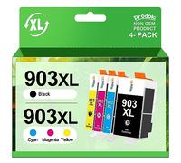 Prodoki 903XL Cartouches d'encre Remplacement pour Cartouche HP 903 XL pour Cartouche HP Officejet 6950 6960, pour HP Officejet Pro 6960 6970 Imprimante (pack de 4 cartouches, Noir Cyan Magenta Jaune)