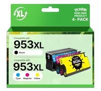 Prodoki 953XL Cartouches d'encre Remplacement pour HP 953XL 953 XL Cartouches d'encre pour HP Officejet Pro 7720 7730 7740 8210 8218 8710 8715 8718 8719 (Pack de 4 Cartouches,Noir Cyan Magenta Jaune)