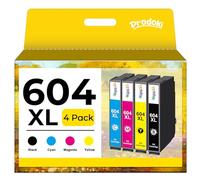 Prodoki Cartouche 604XL 604 XL Multipack Remplacement pour Cartouche Epson 604 XL pour Encre Epson 604 XL pour Expression Home XP 2200 2205 4200 4205 3205 3200 Workforce WF 2950 2930 2910 (4er-Pack)