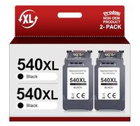 Prodoki PG 540 XL Noir Remplacement pour Cartouche Canon 540 XL Encre pour Canon PG-540XL Noir pour Canon MG3650S MG3650 MX475 MG3600 MG3550 MG4250 TS5150 (Noir, 2-Pack)