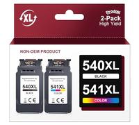 Prodoki PG-540XL CL-541XL Remplacement pour Cartouche Canon 540 et 541 XL Encre Compatibles pour PIXMA MG3650s MG3600 MX475 MG3650 MG3550 MG4250 TS5150 Imprimante (1 Noir, 1 Tri-Couleur)