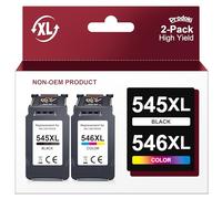 Prodoki PG-545XL CL-546XL Cartouche d'encre Remplacement pour 545 546 Cartouche XL pour Pixma MX495 TS3150 TS3350 TS3151 TS3351 MG2550S MG2555S MG3050 MG2950 MG3051 MG2450 MG2500 TR4550 TR4551