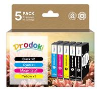 Prodoki pour 603xl Compatible pour Epson pour 603 XL pour Expression Home XP 2100 XP 2200 XP 2105 XP 3100 XP 3105 XP 4100 XP 4105 Workforce WF 2810 WF 2830 WF 2835 (5er-Pack)