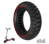 Prodrocam 10 x 3/255 x 80 (80/65-6) Pneu Plein, 10 Pouces Pneus de Remplacement pour Joyor Y8-S/KuKirin G2 Max/Kugoo M4 Pro Trottinette électrique (Rouge)
