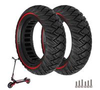 Prodrocam 10 x 3/255 x 80 (80/65-6) Pneu Plein, 10 Pouces Pneus de Remplacement pour Joyor Y8-S/KuKirin G2 Max/Kugoo M4 Pro Trottinette électrique (2 Pièces Rouge)