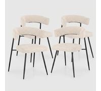 Produce Shop Amaia YES Lot de 4 chaises de cuisine modernes Ivoire