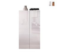 Produce Shop Armoire multifonction pour salon, bureau, 2 portes, 2 étagères, 63 x 35 x 114 cm, blanc