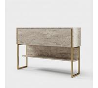 Produce Shop Buffet de salon moderne en mélamine Luxe Travertino - Or