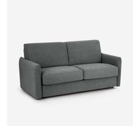 Produce Shop Canapé-lit 2 places compact déhoussable matelas 18 cm Livigno 160 - Gris