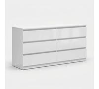 Produce Shop Commode 6 tiroirs avec glissières à rouleaux Tetrix - Blanc