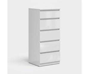 Produce Shop Commode gain de place 5 tiroirs avec glissières Tetrix - Blanc