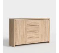 Produce Shop Commode haute 2 portes 4 tiroirs Kaspian