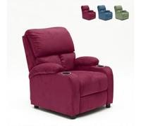 Produce Shop Fauteuil Relax inclinable avec Repose-Pieds et Compartiments Laura Light - Rose