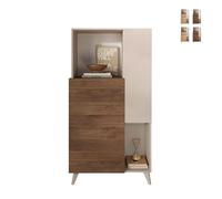 Produce Shop Jowna Meuble de rangement buffet de cuisine en bois blanc 2 étagères - Orme - Blanc