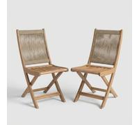 Produce Shop Lot de 2 chaises pliantes en bois d'extérieur Danubio - Beige